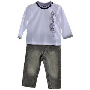 Chicco  Komplette Jeans- T-ShirtmitlangenÄrmeln  Pólók / Galléros Pólók Fehér