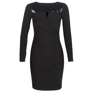 Lauren Ralph Lauren  SEQUINED YOKE JERSEY DRESS  Rövid ruhák Fekete