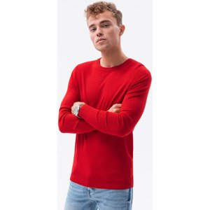Ombre  Elegancki sweter męski - czerwony V5 E177  Mellények / Kardigánok