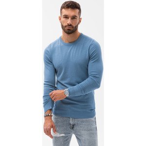 Ombre  Elegancki sweter męski - błękitny V10 E177  Mellények / Kardigánok