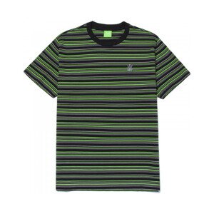 Huf  T-shirt crown stripe ss knit top  Pólók / Galléros Pólók Fekete