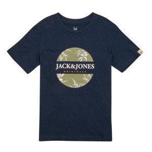 Jack & Jones  JORCRAYON BRANDING TEE SS CREW NECK  Rövid ujjú pólók Tengerész