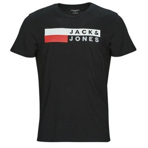 Jack & Jones  JJECORP LOGO TEE SS O-NECK  Rövid ujjú pólók Fekete