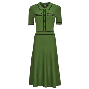 Karl Lagerfeld  S SLV KNIT DRESS  Hosszú ruhák Zöld