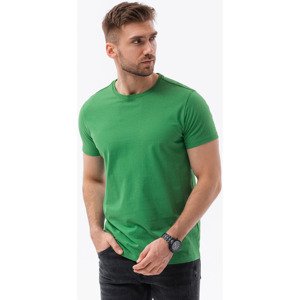 Ombre  Férfi BASIC pamut póló - zöld V20 S1370  Rövid ujjú pólók