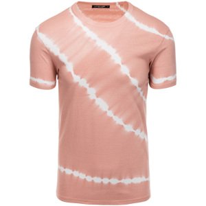 Ombre  TIE DYE férfi pamut póló - rózsaszín V2 S1622  Pólók / Galléros Pólók
