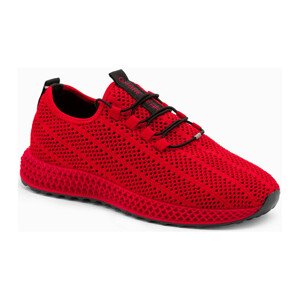 Ombre  Férfi hálós tornacipő cipő - piros V2 OM-FOKS-0117 OM-FOKS-0117  Alsóváros
