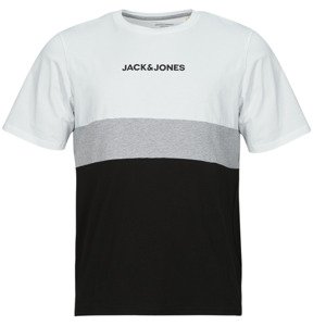 Jack & Jones  JJEREID BLOCKING TEE SS  Rövid ujjú pólók Fehér