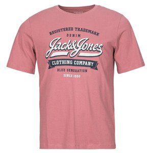 Jack & Jones  JJELOGO TEE SS O-NECK 2 COL SS24 SN  Rövid ujjú pólók Rózsaszín