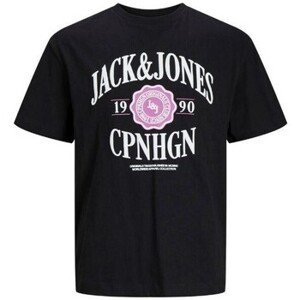 Jack & Jones  12251899 JORLUCCA  Rövid ujjú pólók Fekete