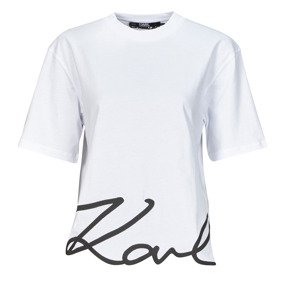 Karl Lagerfeld  karl signature hem t-shirt  Rövid ujjú pólók Fehér