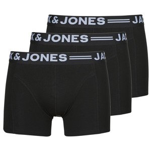 Jack & Jones  SENSE TRUNKS 3-PACK  Boxerek Fekete
