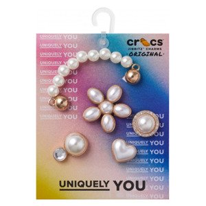 Crocs  Dainty Pearl Jewelry 5 Pack  Cipő kiegészítők Fehér