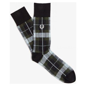 Fred Perry  CALCETINES CUADROS HOMBRE   C6154  Zoknik Fekete