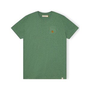 Revolution  T-Shirt Regular 1368 DUC - Dustgreen Melange  Pólók / Galléros Pólók Zöld
