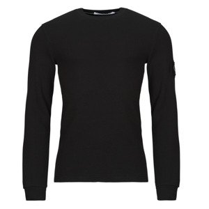 Calvin Klein Jeans  BADGE WAFFLE LS TEE  Hosszú ujjú pólók Fekete