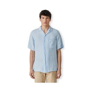 Portuguese Flannel  Linen Camp Collar Shirt - Sky  Hosszú ujjú ingek Kék