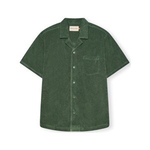 Revolution  Terry Cuban Shirt S/S - Dustgreen  Hosszú ujjú ingek Zöld